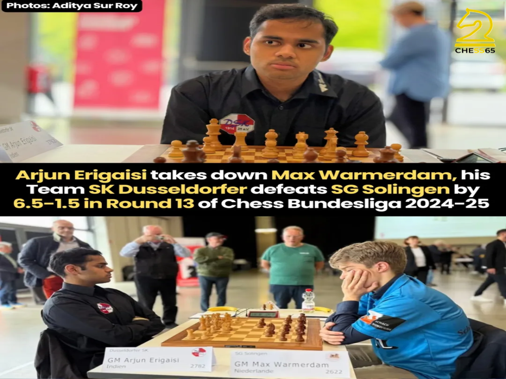 Arjun Erigaisi Shines Bright at the Chess Bundesliga Finals!